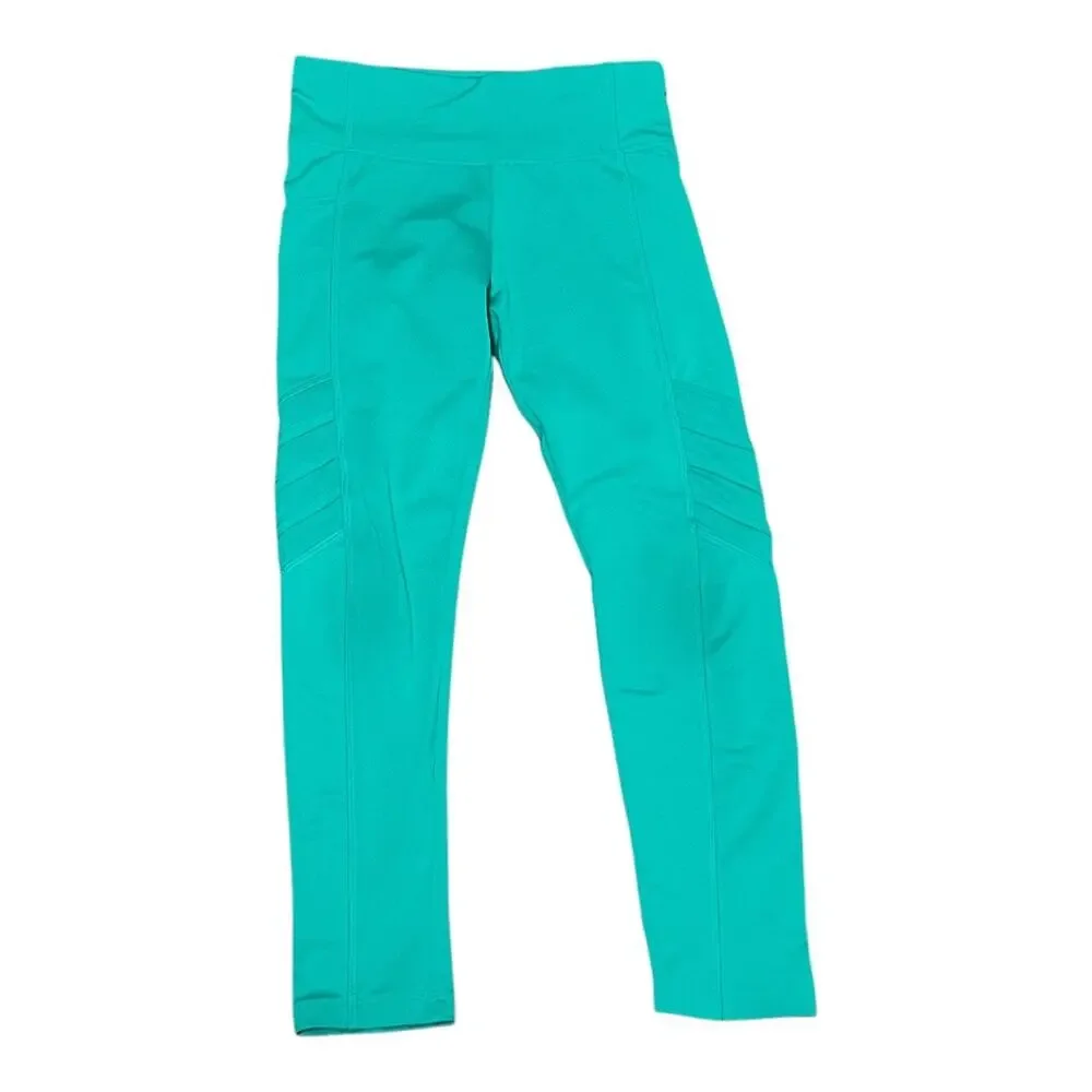 Justice Girls Size 10 Green Active Leggings Athletic Gym Pants